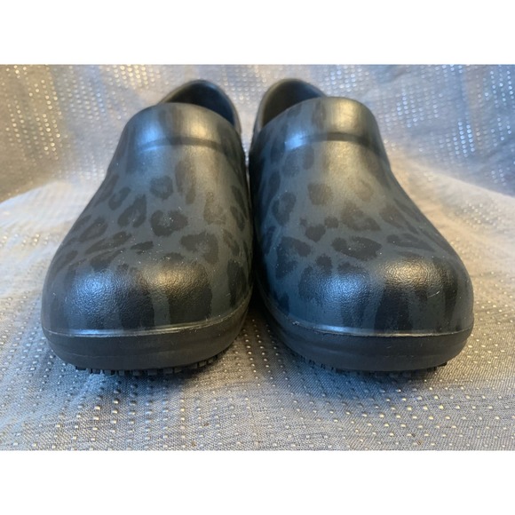Crocs Clog NERIA PRO II Work Clog Black Leopard Dual Comfort Nurse Cook size W6 - Picture 3 of 11